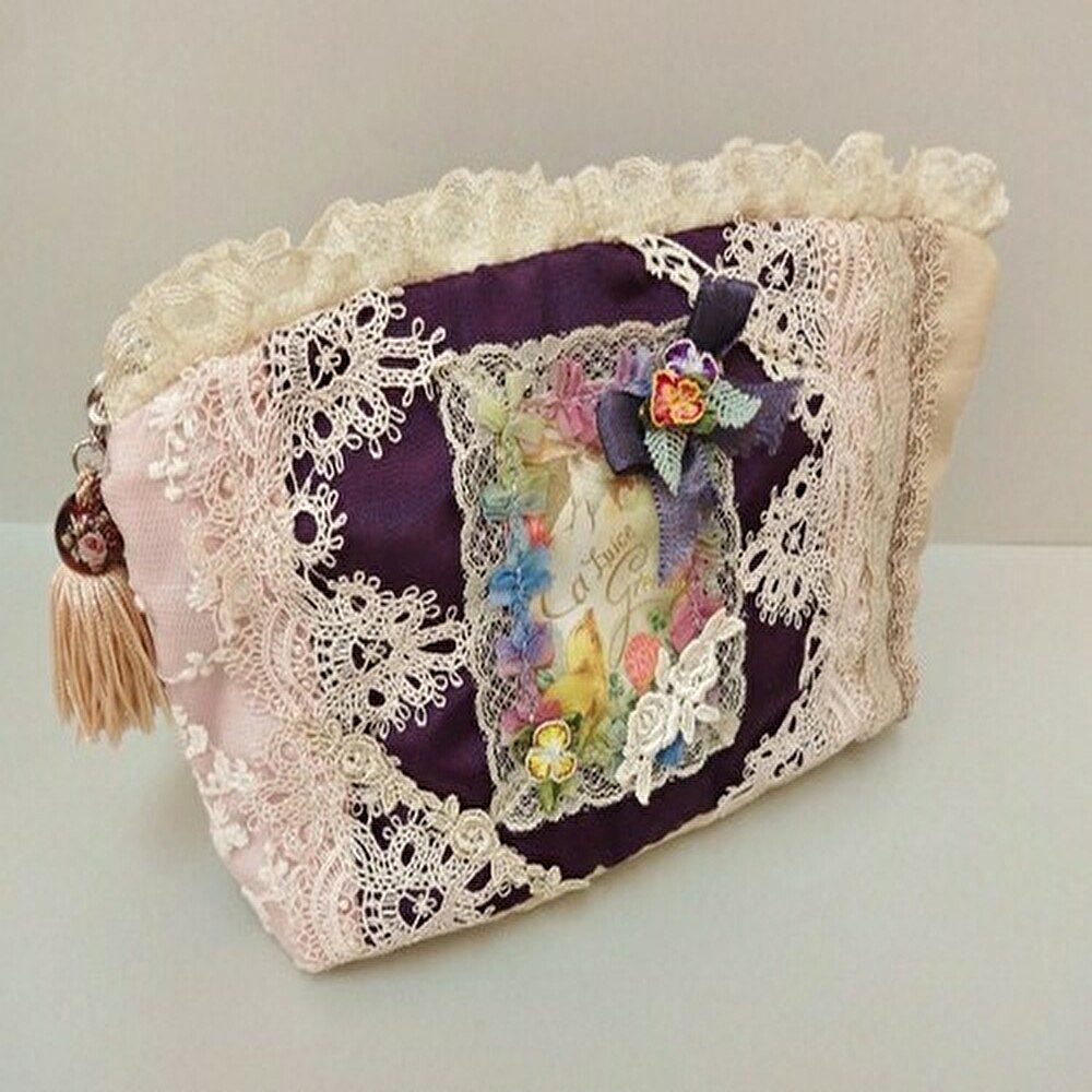 アンティーク風イースターラビット ポーチ