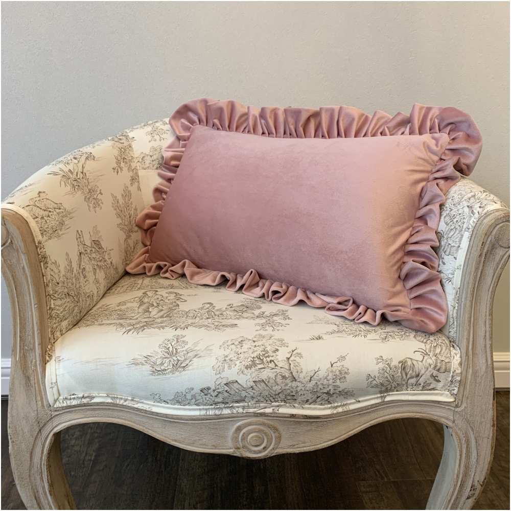 フリルクッション 長角 45×28cm プリンセスインテリア 3色展開