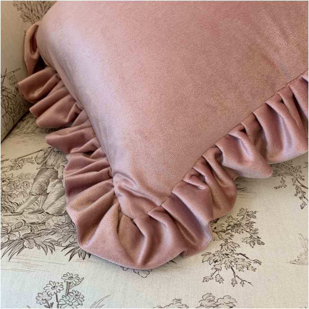 フリルクッション 長角 45×28cm プリンセスインテリア 3色展開