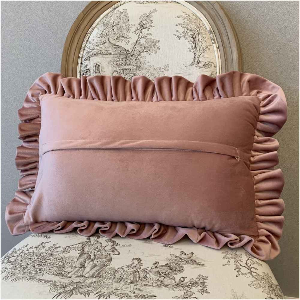 フリルクッション 長角 45×28cm プリンセスインテリア 3色展開