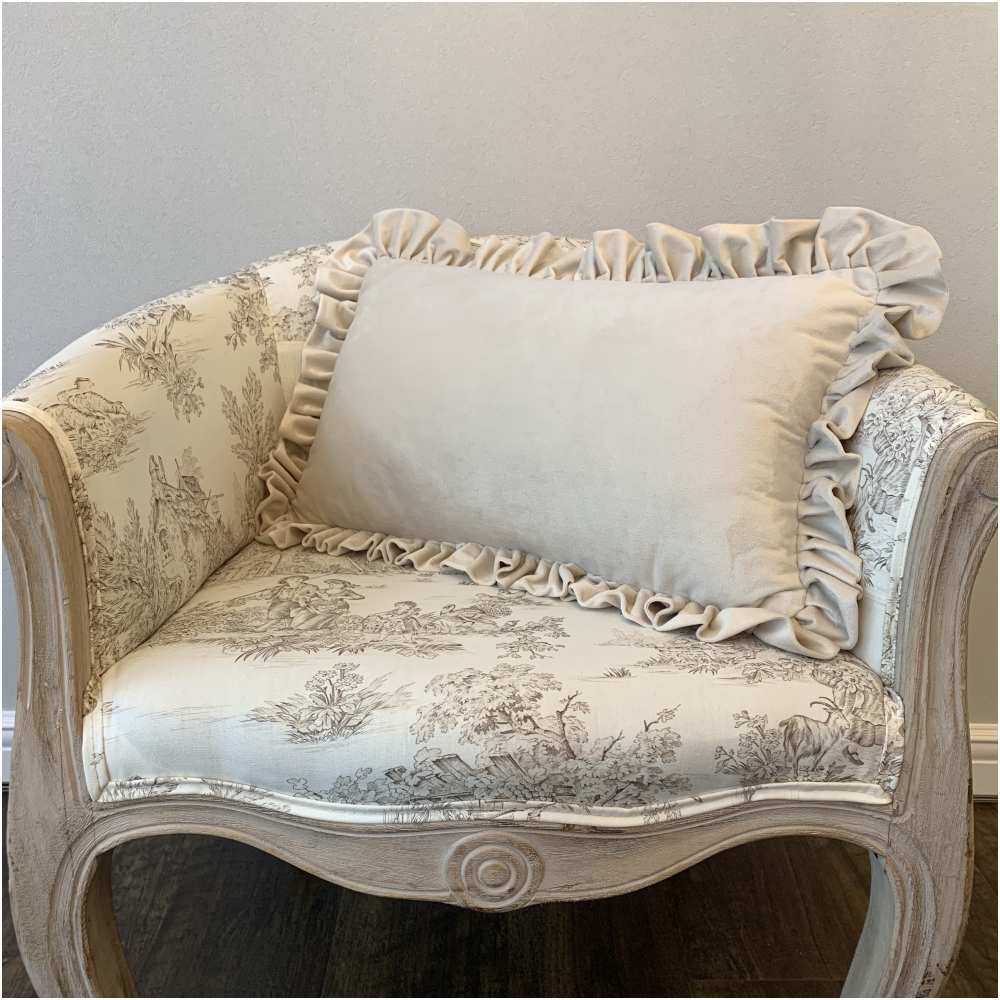 フリルクッション 長角 45×28cm プリンセスインテリア 3色展開