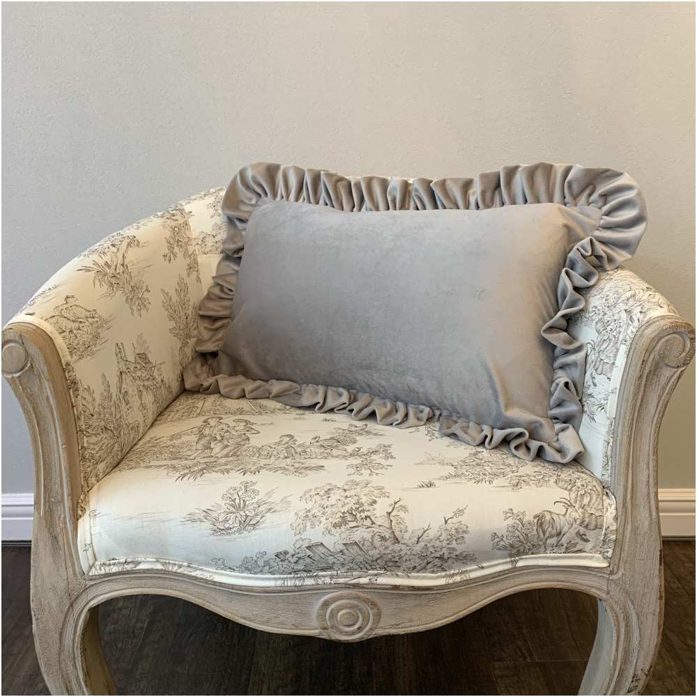 フリルクッション 長角 45×28cm プリンセスインテリア 3色展開