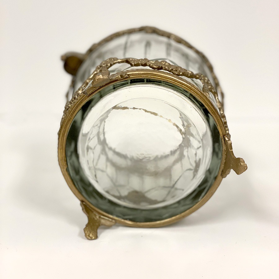 ガラスバスケット 真鍮×ガラス ゴールド シルバー