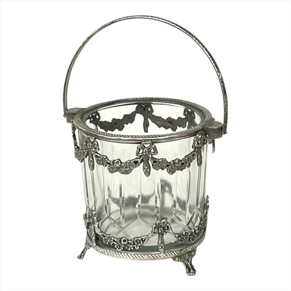 ガラスバスケット 真鍮×ガラス ゴールド シルバー