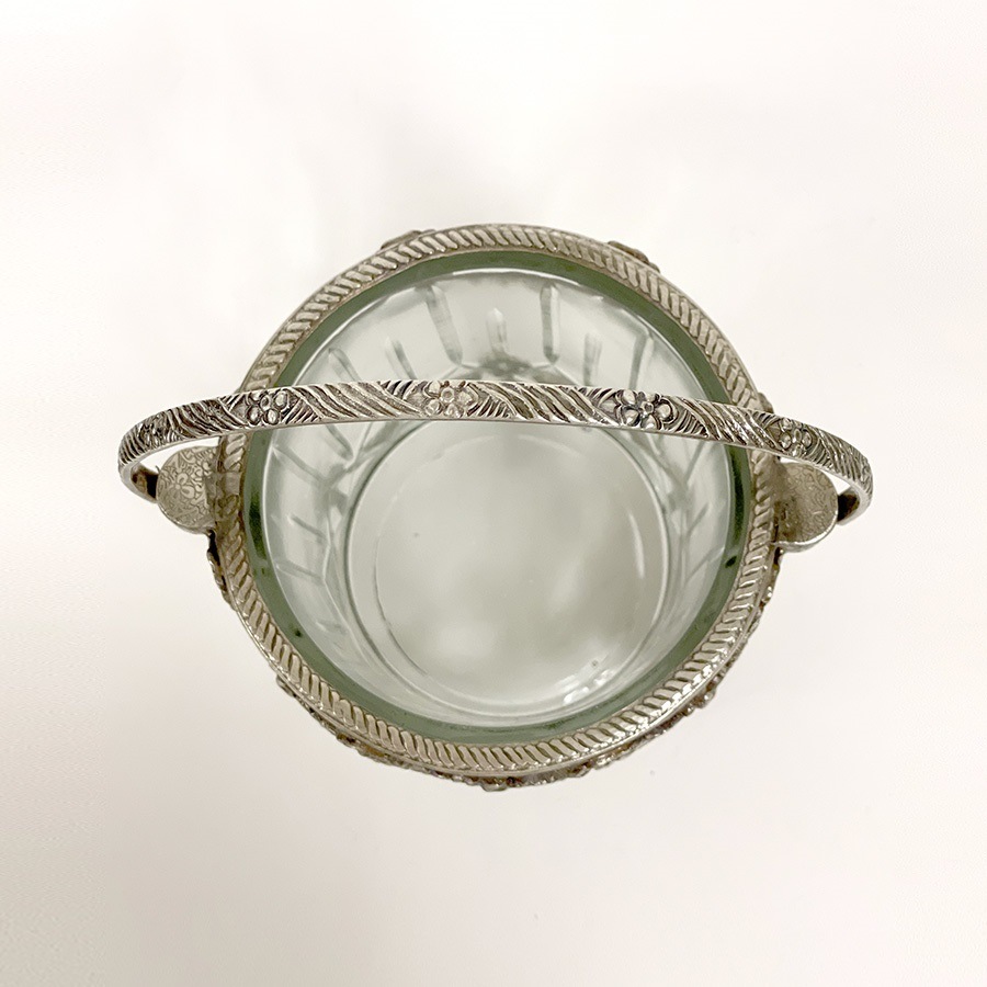 ガラスバスケット 真鍮×ガラス ゴールド シルバー