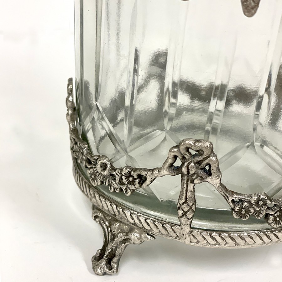 ガラスバスケット 真鍮×ガラス ゴールド シルバー