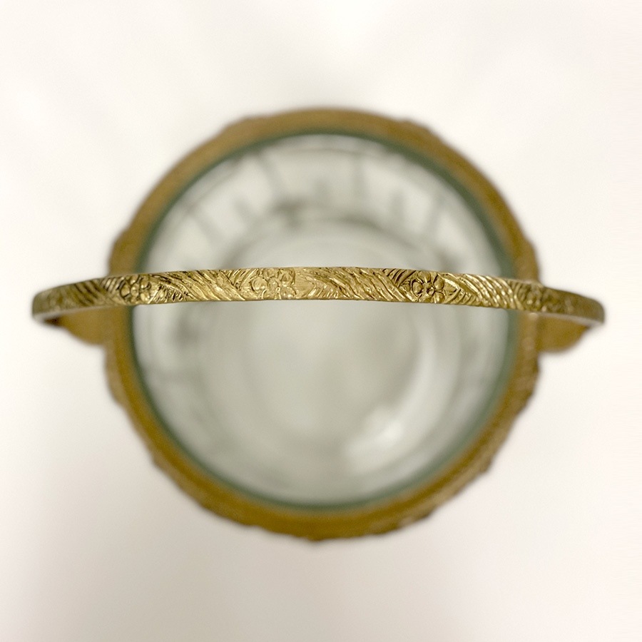 ガラスバスケット 真鍮×ガラス ゴールド シルバー