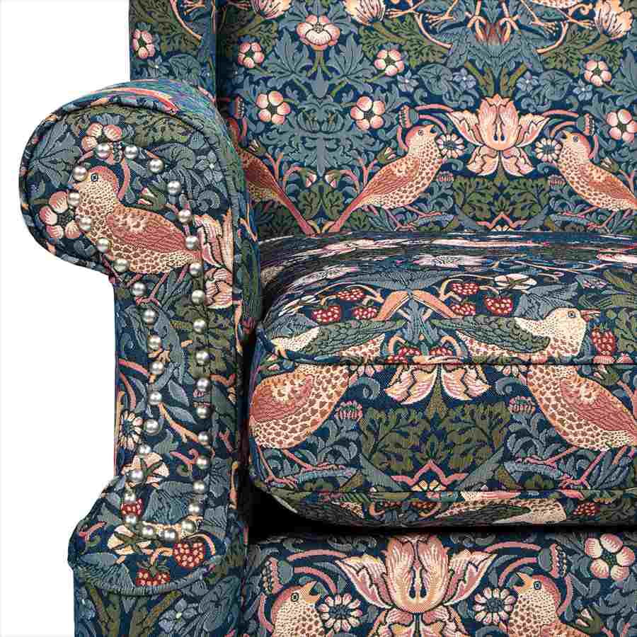 ジェニファーテイラー ウィングバック アームチェア 1人掛け Strawberry Thief VI02 いちご泥棒 Jennifer Taylor 36029AC-VI02