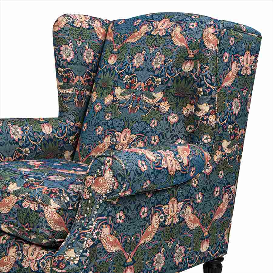 ジェニファーテイラー ウィングバック アームチェア 1人掛け Strawberry Thief VI02 いちご泥棒 Jennifer Taylor 36029AC-VI02