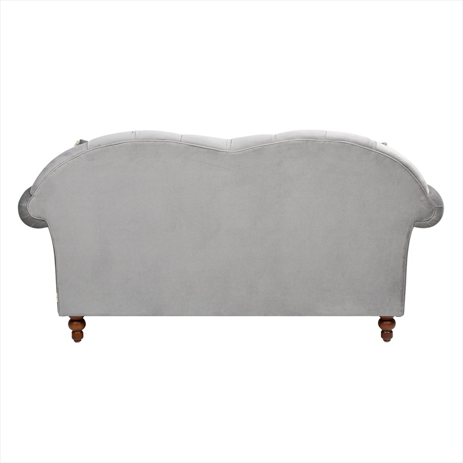 ジェニファーテイラー ソファ 2人掛け Arabelle 幅175cm クッション2個付き ベロア グレー 36028LS-865