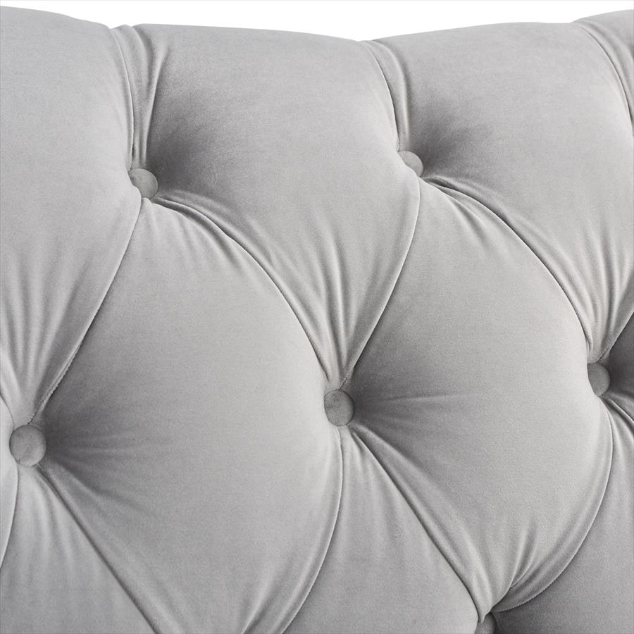 ジェニファーテイラー ソファ 2人掛け Arabelle 幅175cm クッション2個付き ベロア グレー 36028LS-865