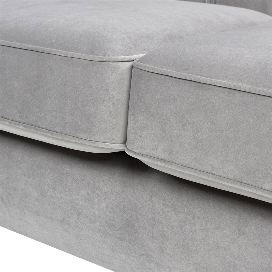 ジェニファーテイラー ソファ 2人掛け Arabelle 幅175cm クッション2個付き ベロア グレー 36028LS-865