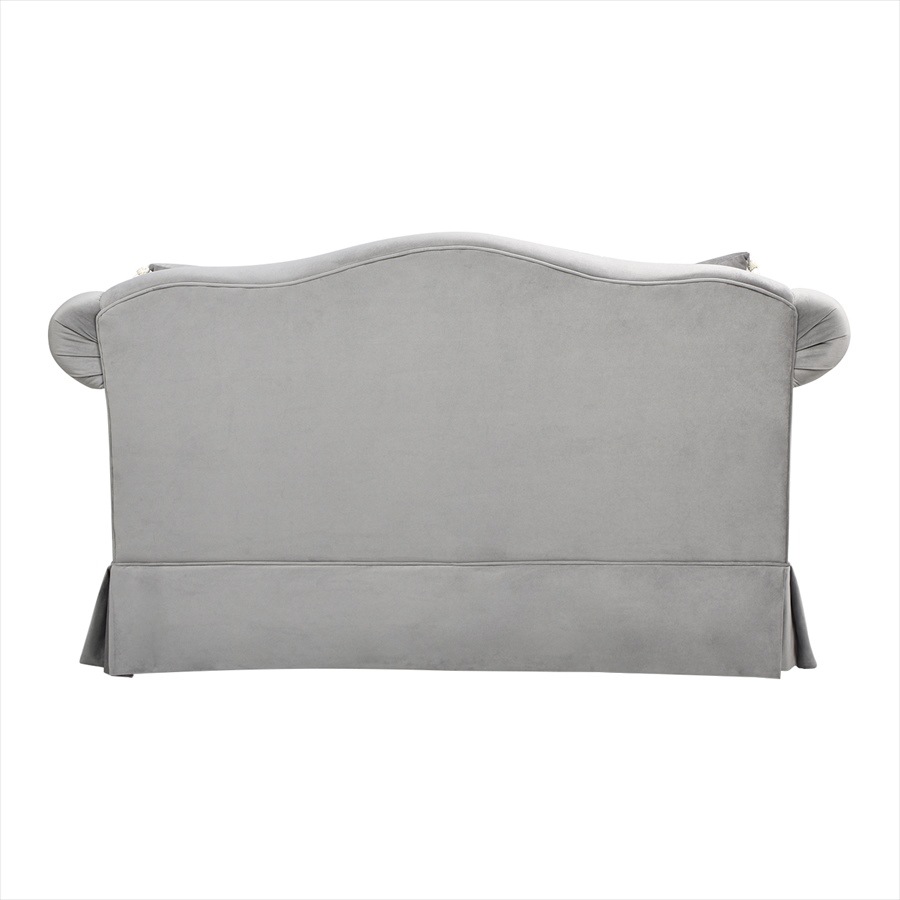 ジェニファーテイラー 2人掛け ソファ Marguerite 幅163cm クッション2個付き ベロア グレー 36022LS-865