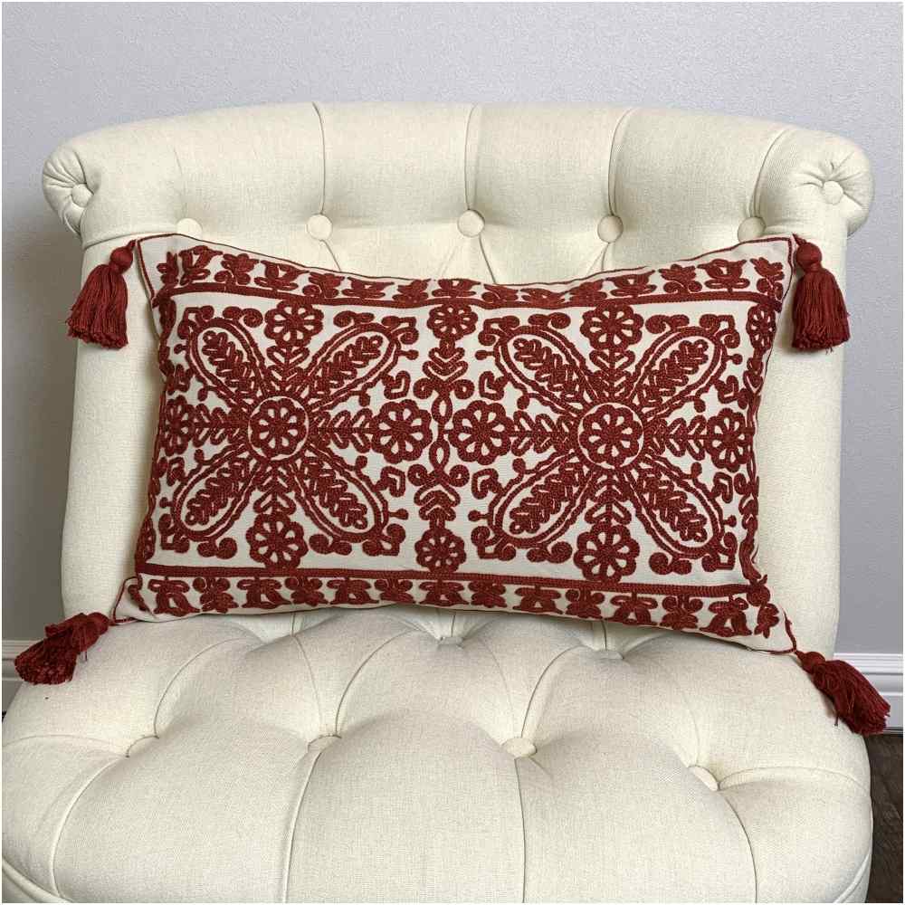 クッション 長角 45×30cm フレンチインテリア 2色展開