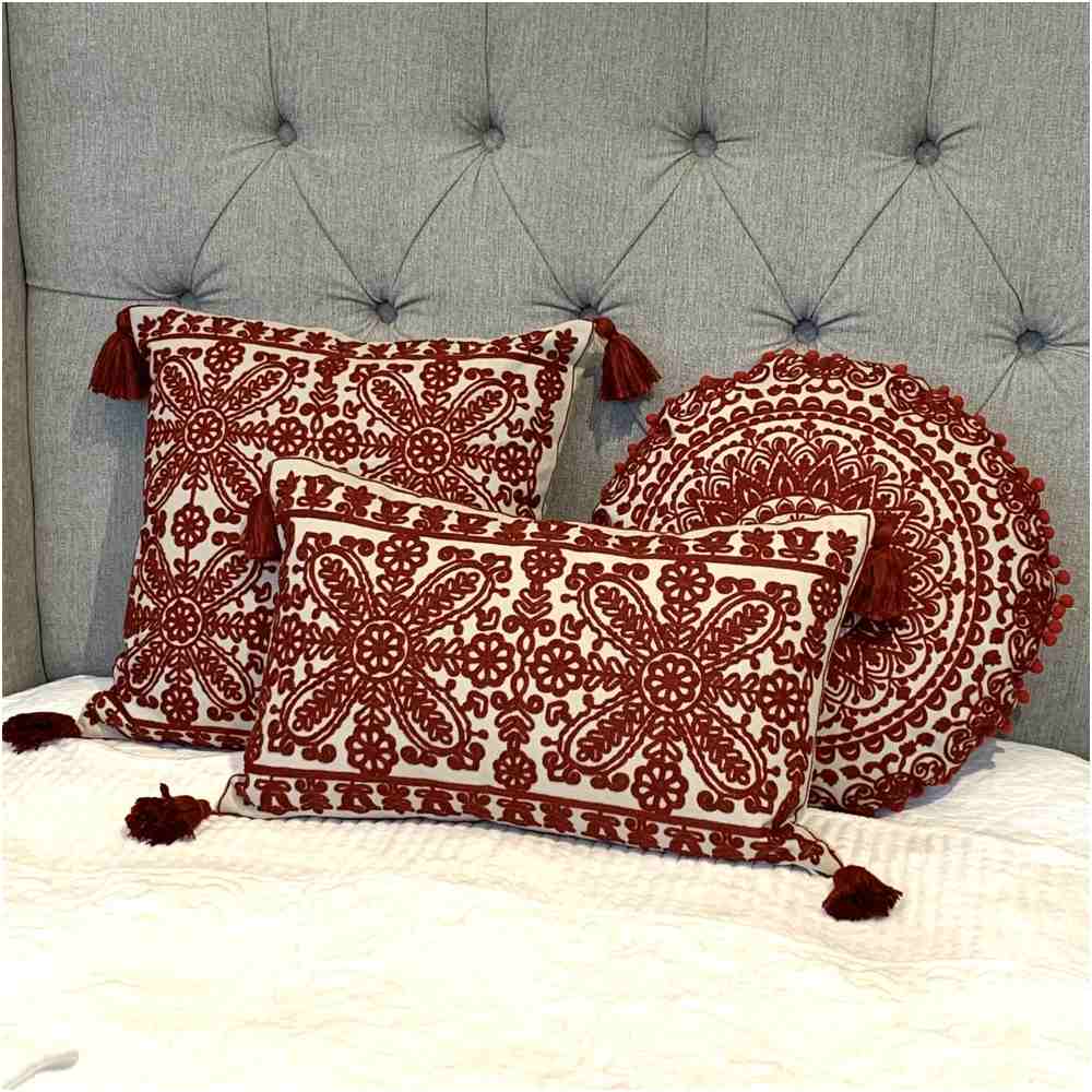 クッション 長角 45×30cm フレンチインテリア 2色展開