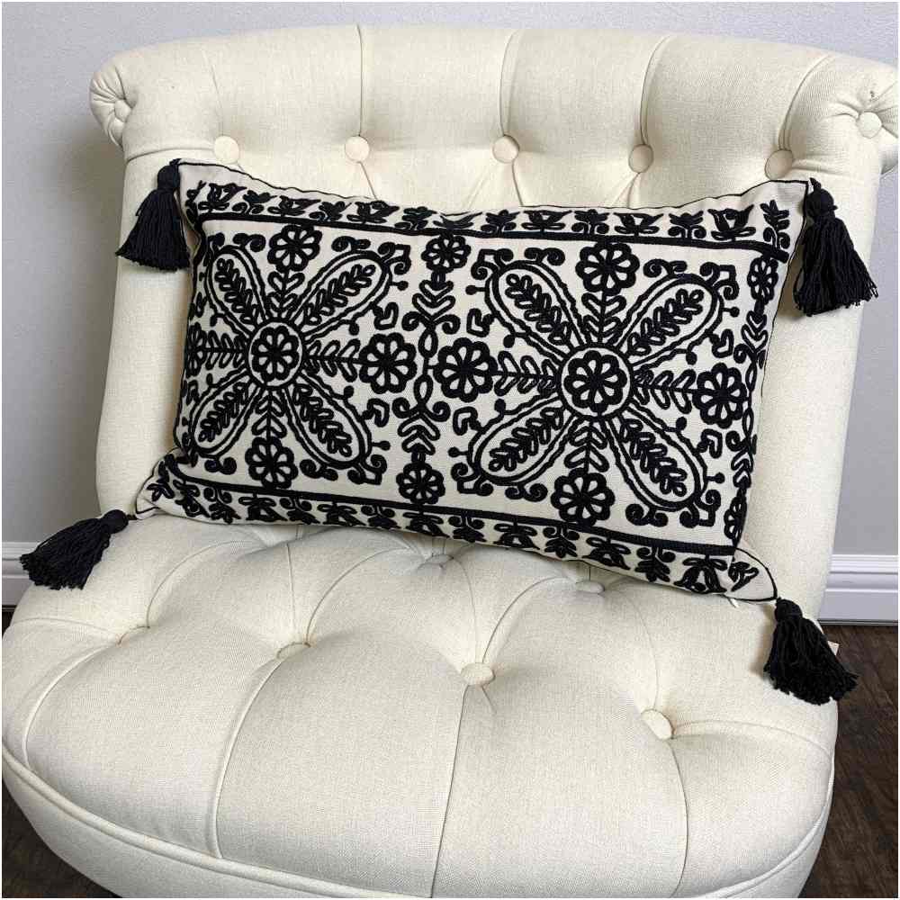 クッション 長角 45×30cm フレンチインテリア 2色展開