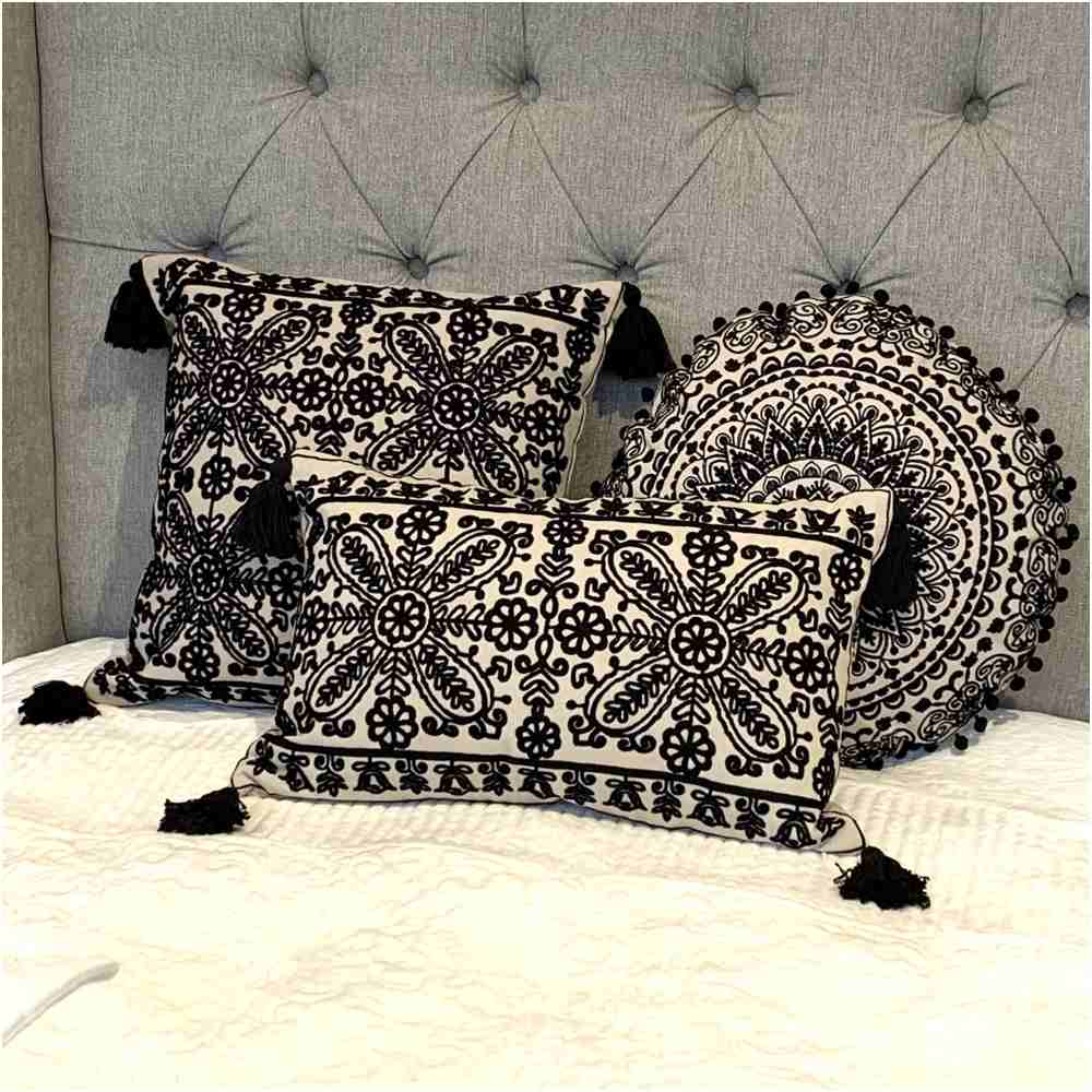 クッション 長角 45×30cm フレンチインテリア 2色展開