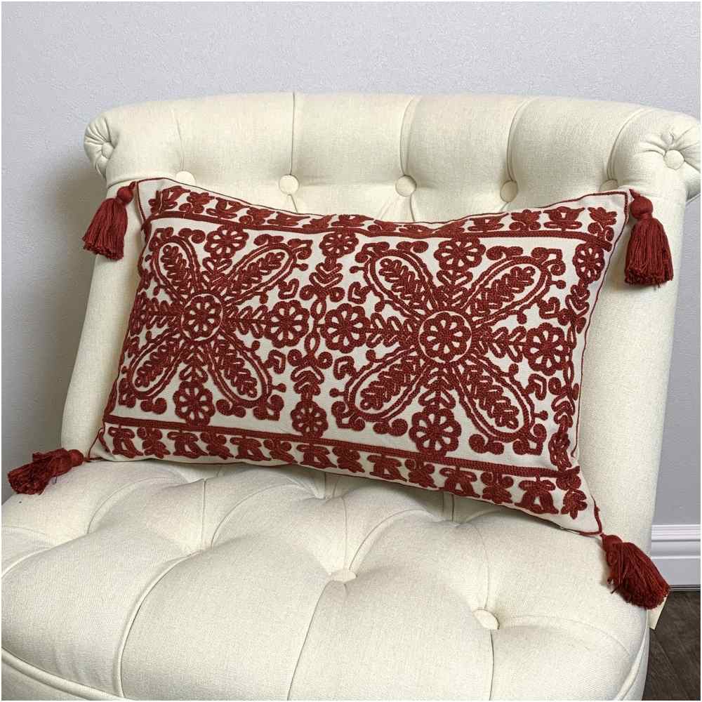 クッション 長角 45×30cm フレンチインテリア 2色展開