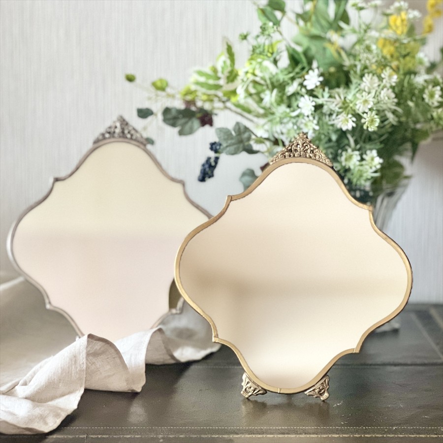  テーブルミラー シルバー ゴールド