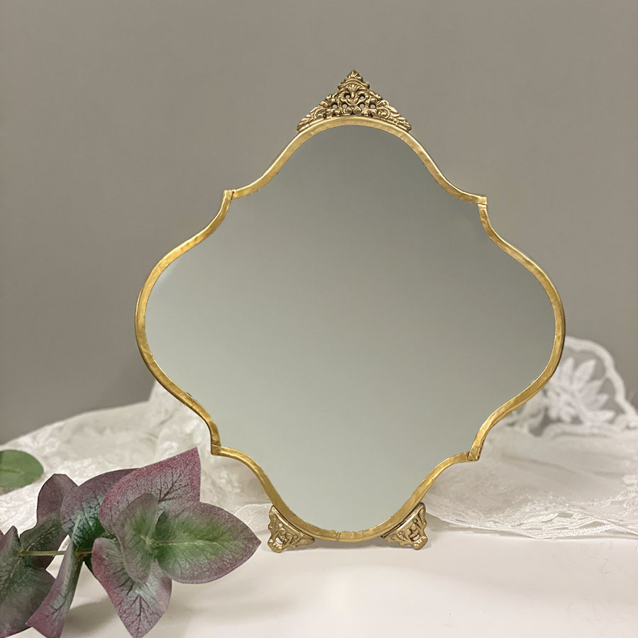  テーブルミラー シルバー ゴールド