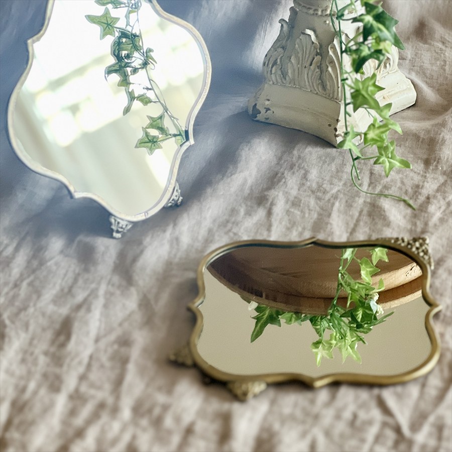  テーブルミラー シルバー ゴールド