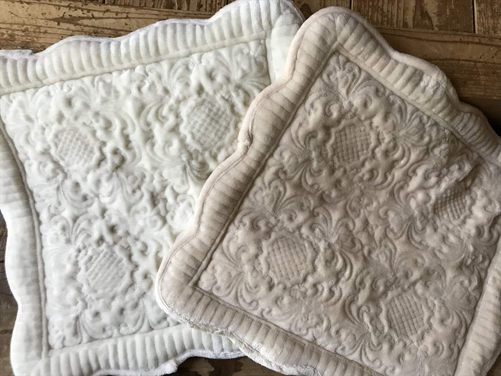 classic flannel シートクッション 48x48cm リバーシブル ベージュ 今シーズン残り僅か