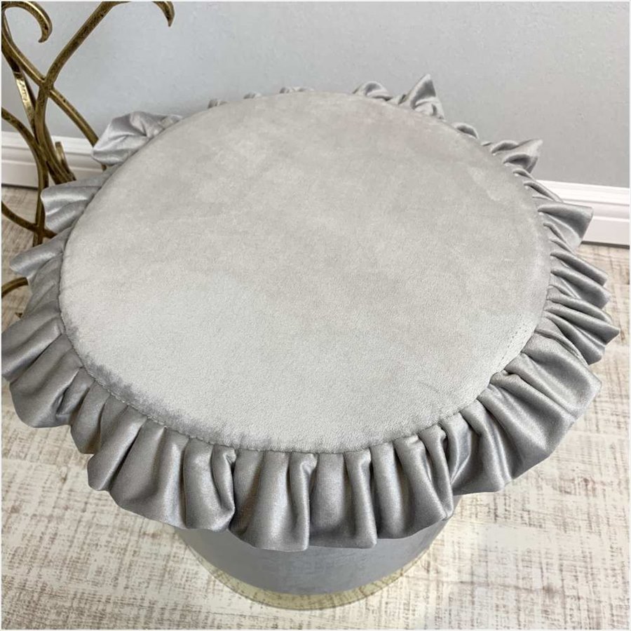 フリルラウンドスツール プリンセスインテリア 3色展開