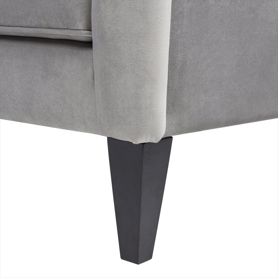 ジェニファーテイラー 3人掛け ソファ KEN 幅188cm ベロア グレー 36031SF-865