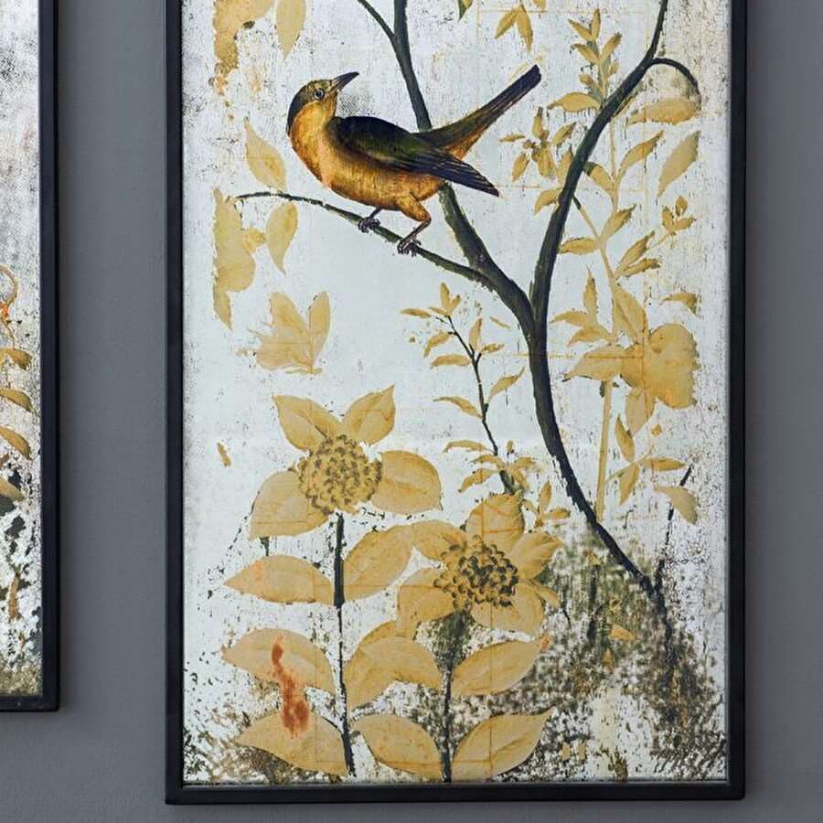 ミラーウォールデコレーション 鳥 バード 壁面装飾