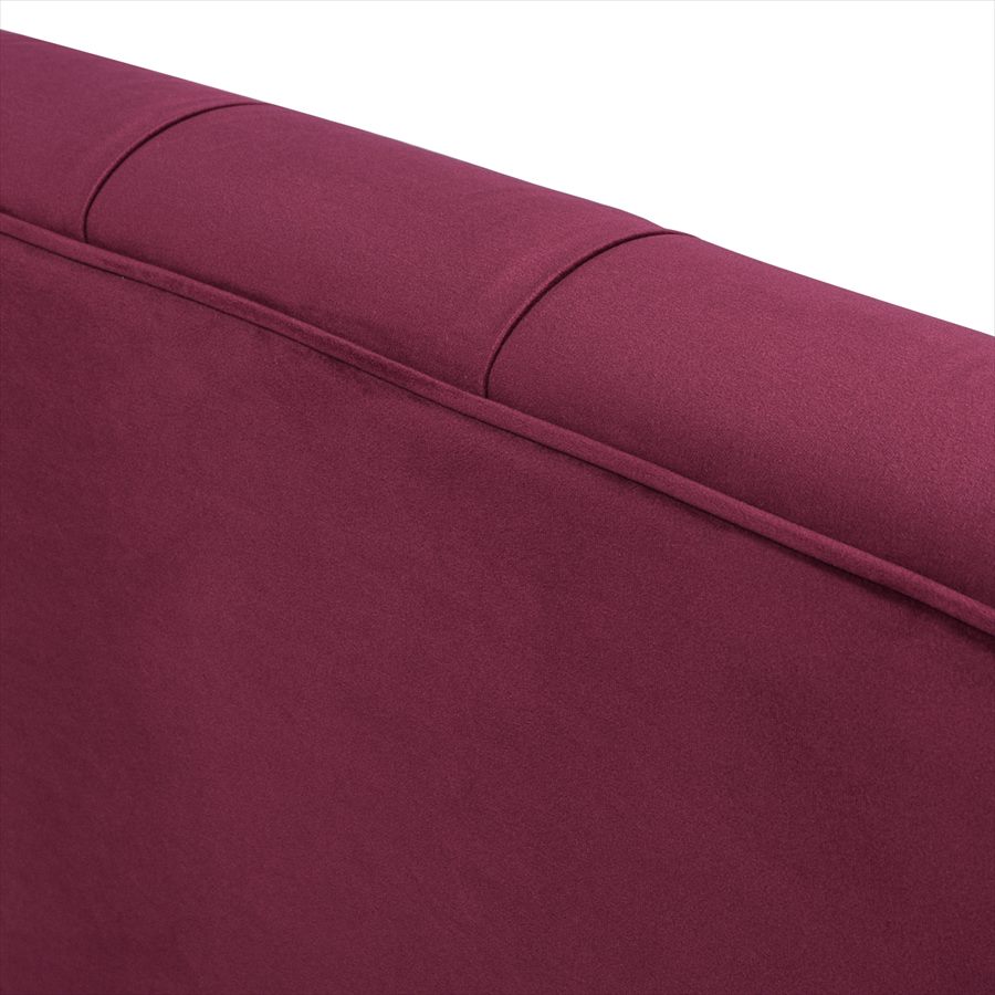 ジェニファーテイラー 3人掛け ソファ KEN 幅188cm ベロア バーガンディ KEN 36031SF-884