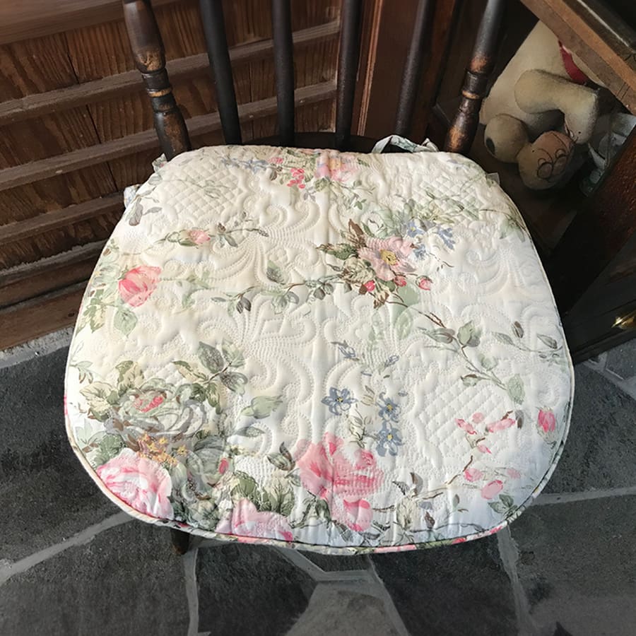 champs de fleurs ローズキルト シートクッション リバーシブル