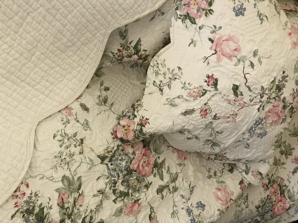 champs de fleurs ローズキルト シートクッション リバーシブル