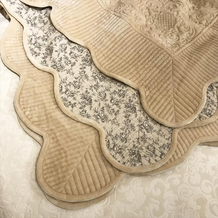 classic flannel マルチカバー 200x200cm リバーシブル ベージュ