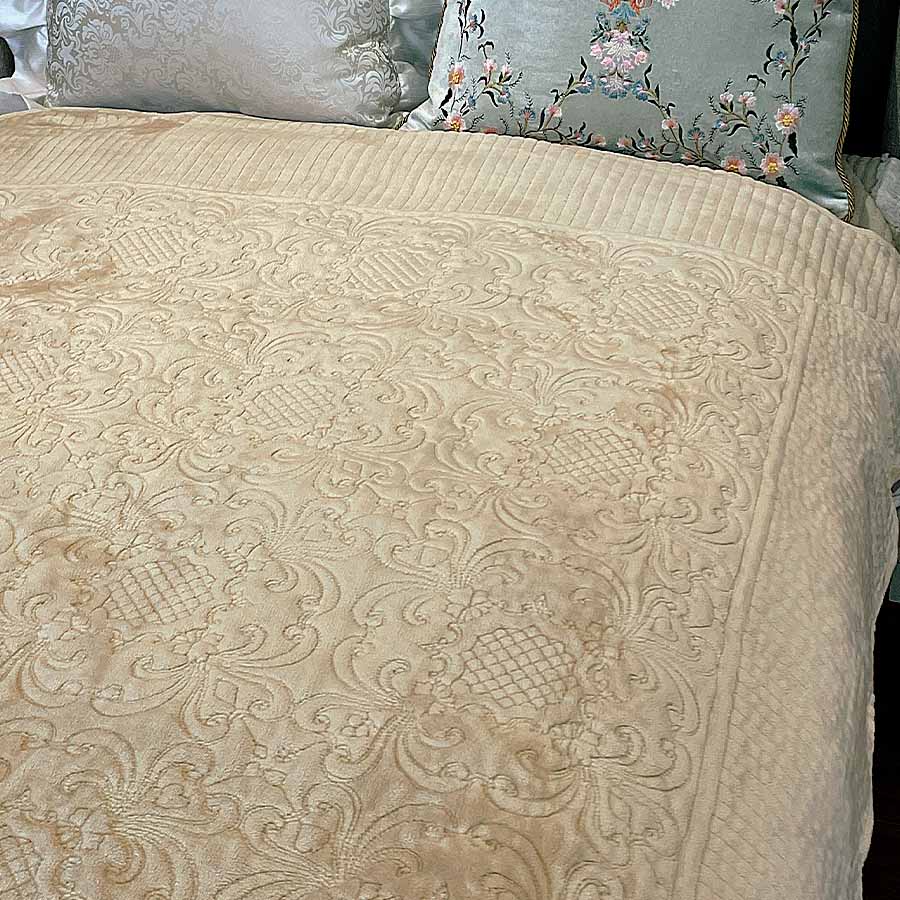 classic flannel マルチカバー 200x200cm リバーシブル ベージュ