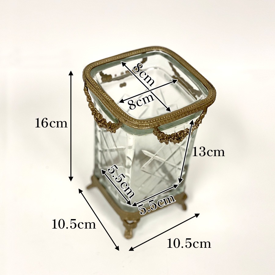 【半額セール】ガラス花瓶 ガラス 真鍮 ゴールド シルバー