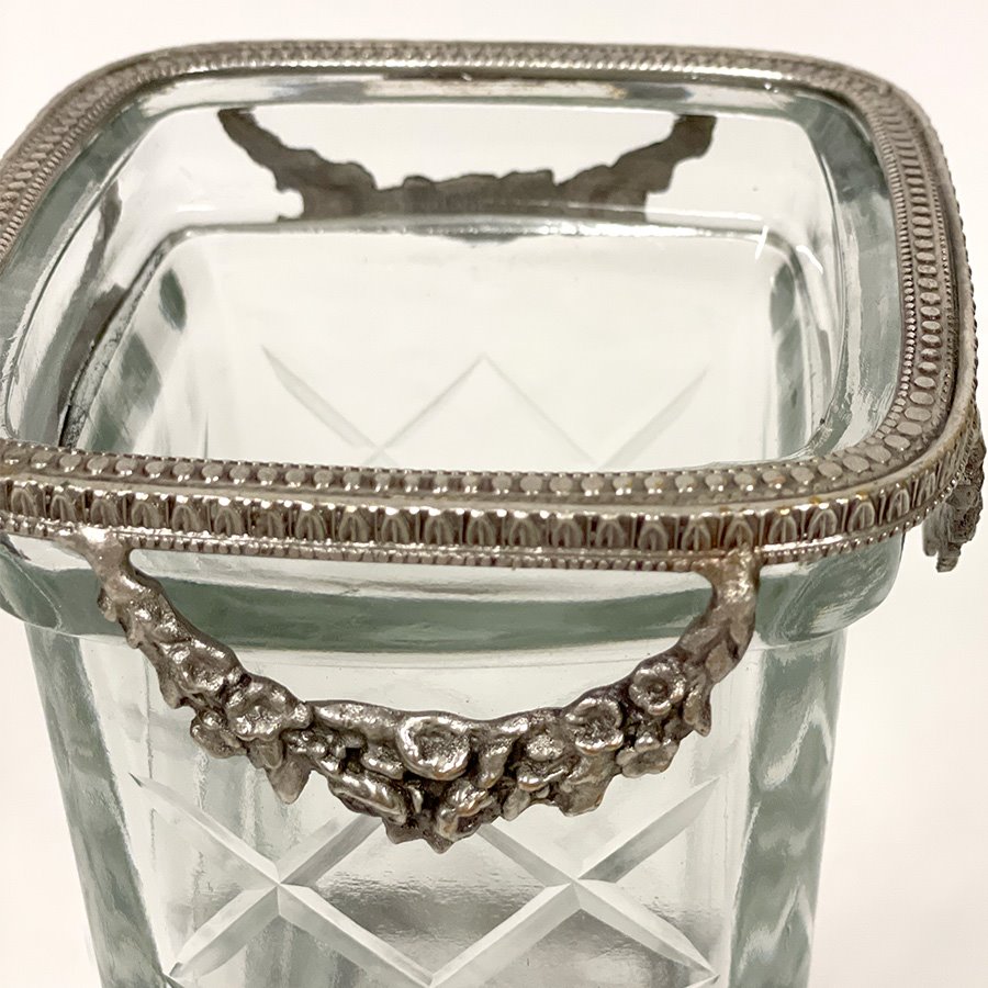 【半額セール】ガラス花瓶 ガラス 真鍮 ゴールド シルバー