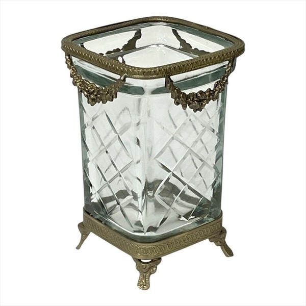 【半額セール】ガラス花瓶 ガラス 真鍮 ゴールド シルバー