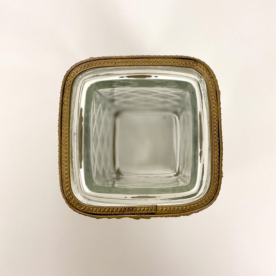 【半額セール】ガラス花瓶 ガラス 真鍮 ゴールド シルバー