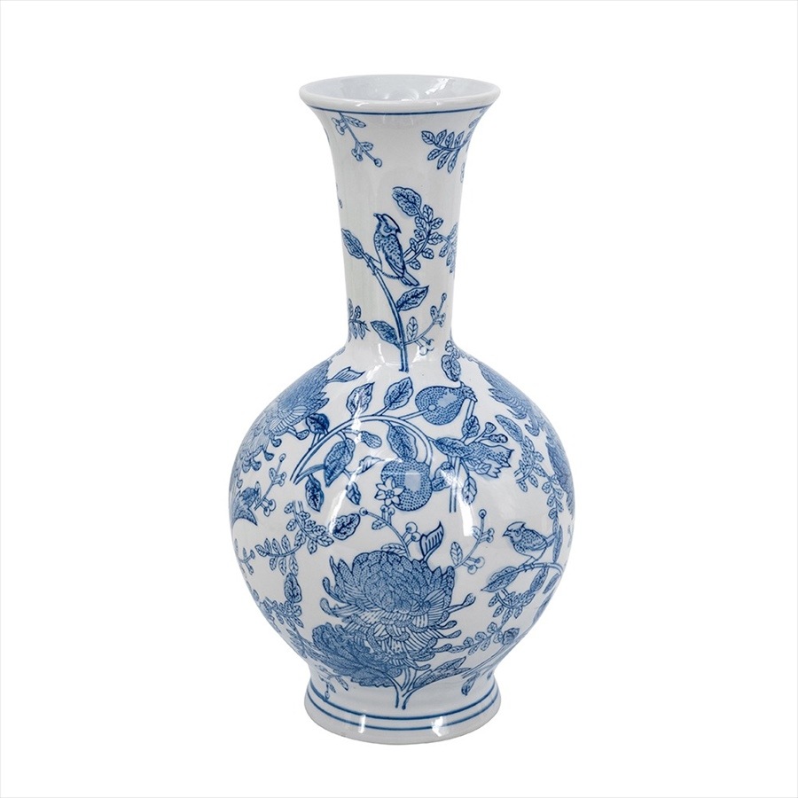 シノワズリ 花瓶 磁器 高さ35cm