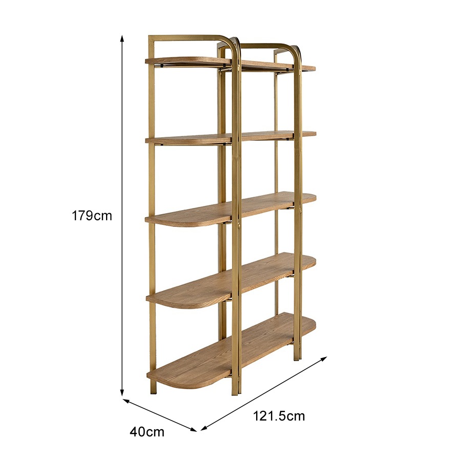 ウッドシェルフ 5段 高さ179cm 