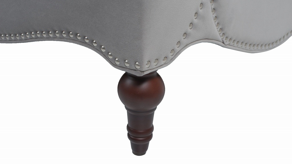 ジェニファーテイラー 3人掛け ソファ Bonanza 幅221cm ベロア グレー 36016SF-865