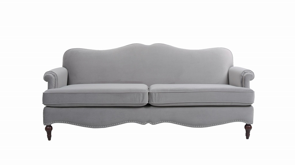 ジェニファーテイラー 3人掛け ソファ Bonanza 幅221cm ベロア グレー 36016SF-865