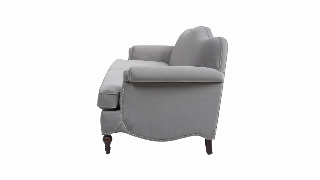 ジェニファーテイラー 3人掛け ソファ Bonanza 幅221cm ベロア グレー 36016SF-865