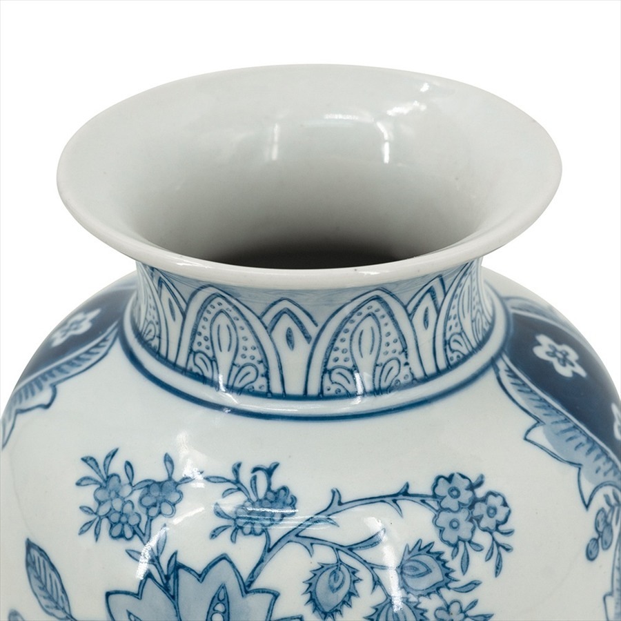 シノワズリ 花瓶 磁器 高さ23.5cm