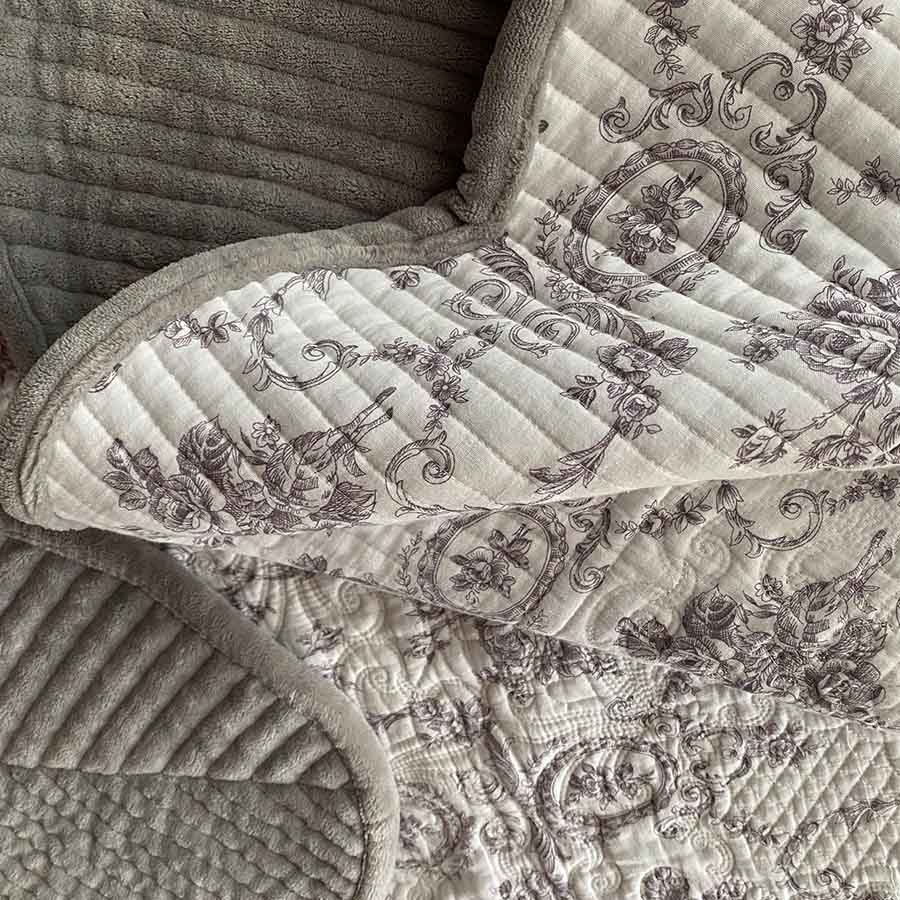 3サイズ展開 アルジョンテグリーズフランネル マルチカバー 200x200cm