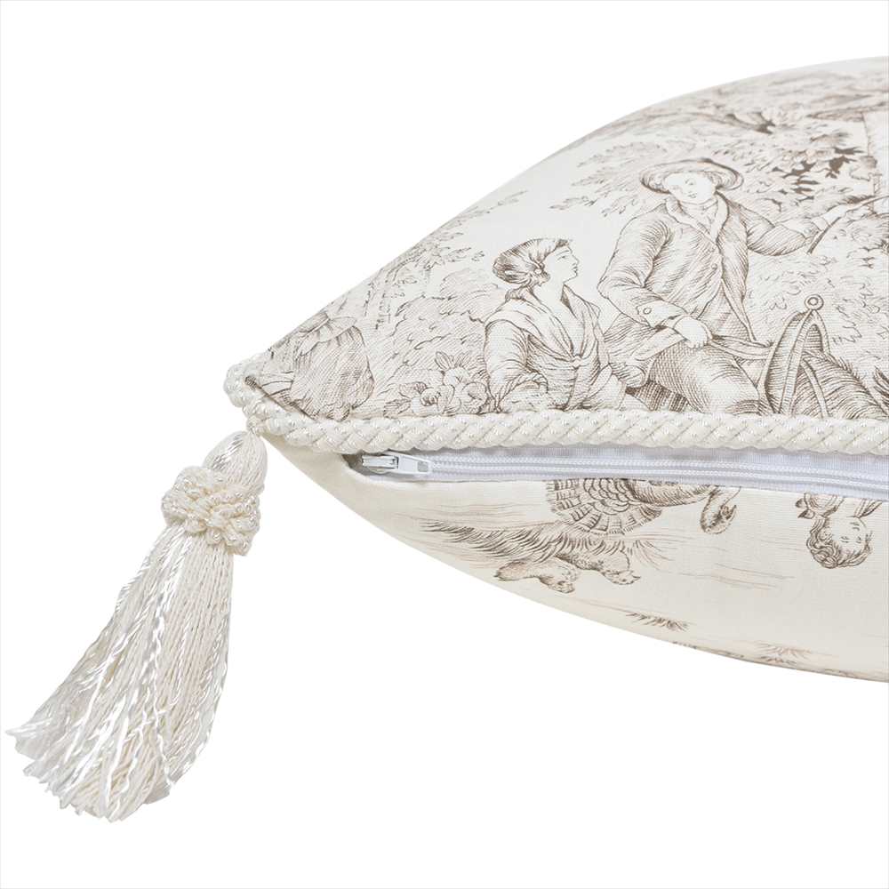 ジェニファーテイラー クッション 大柄 45x45cm Toile de Jouy トワルドジュイ Jennifer Taylor 33137CU