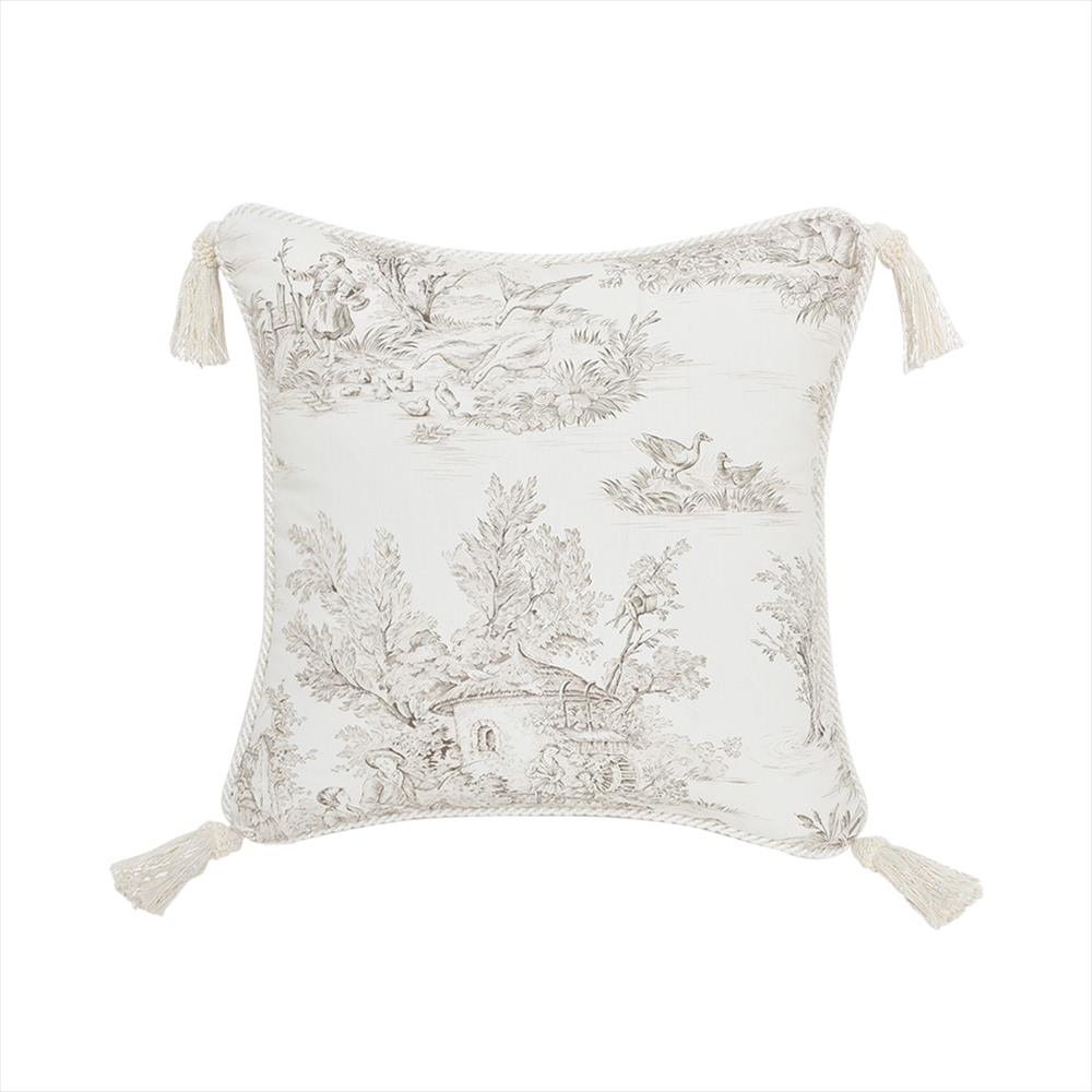 ジェニファーテイラー クッション 大柄 45x45cm Toile de Jouy トワルドジュイ Jennifer Taylor 33137CU
