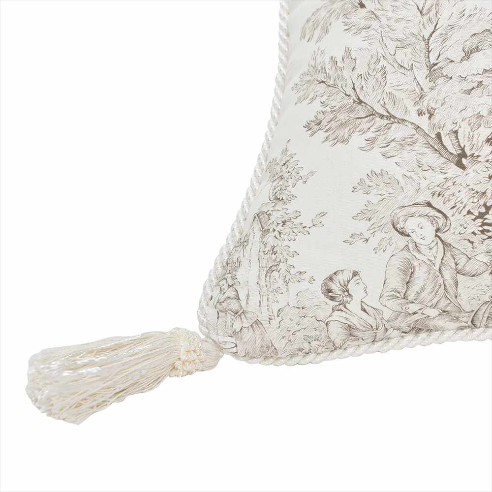 ジェニファーテイラー クッション 大柄 45x45cm Toile de Jouy トワルドジュイ Jennifer Taylor 33137CU