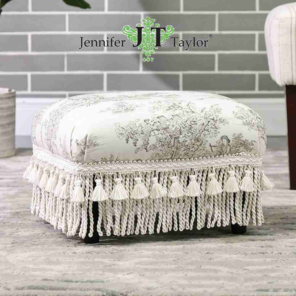 ジェニファーテイラー フットスツール Toile de Jouy トワルドジュイ Jennifer Taylor 33138ST