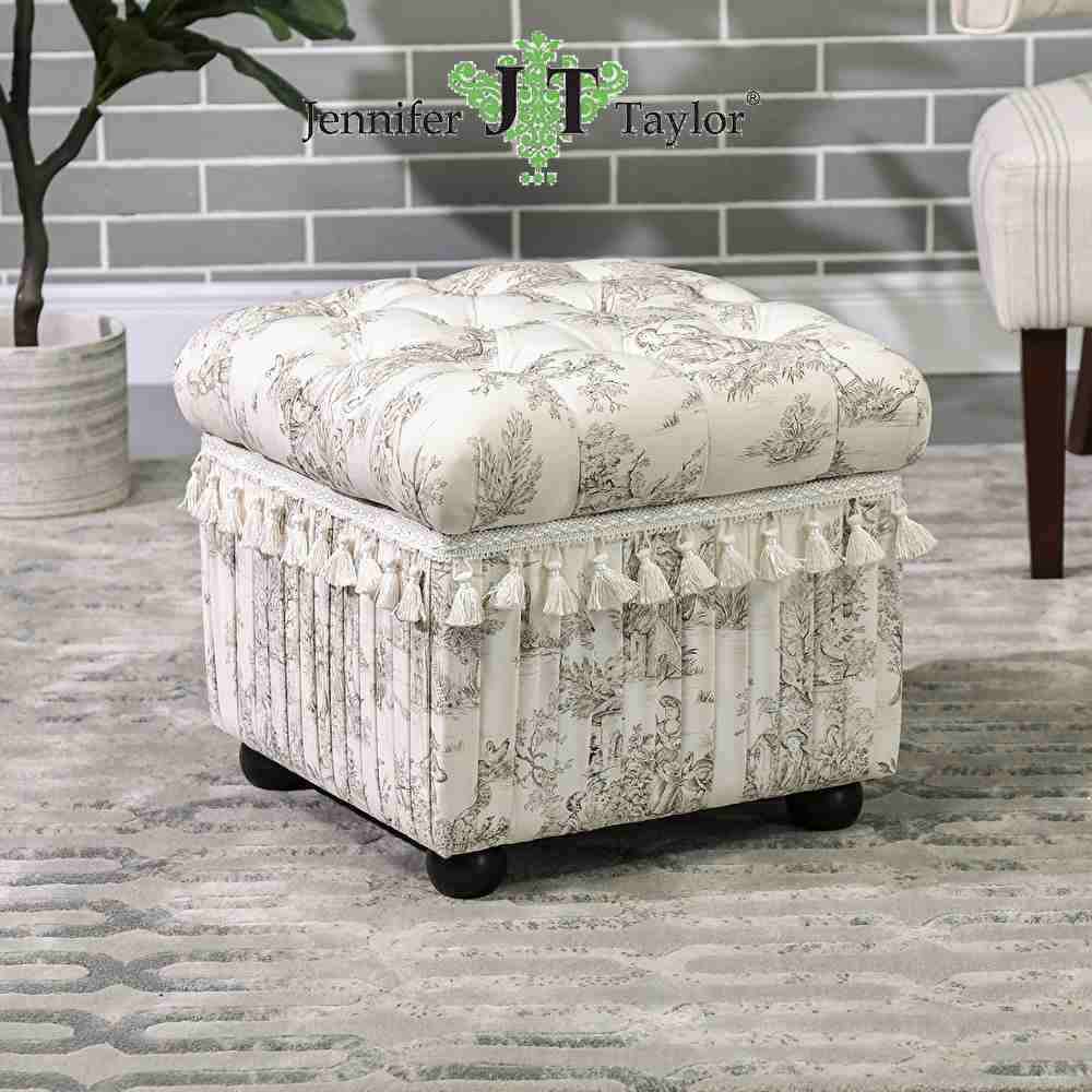 ジェニファーテイラー 収納スツール Toile de Jouy トワルドジュイ Jennifer Taylor 33139ST